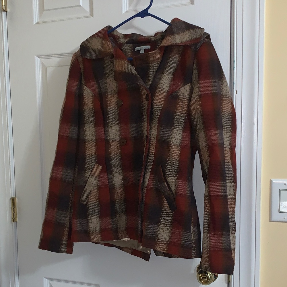 Charlotte Russe Plaid Pea Coat